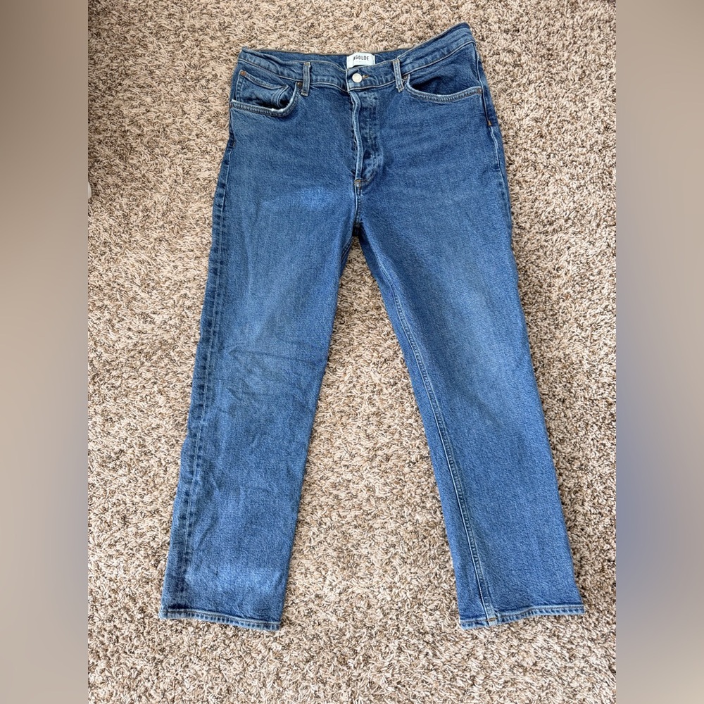 Agolde Women's Straight Leg Blue Jeans